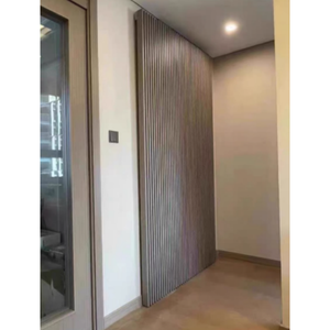 Lá đơn treo trượt vô hình Cửa Kit Hidden hracks lưới tản nhiệt bằng gỗ thiết kế trackless nổi trượt ma cửa - Product Image 4