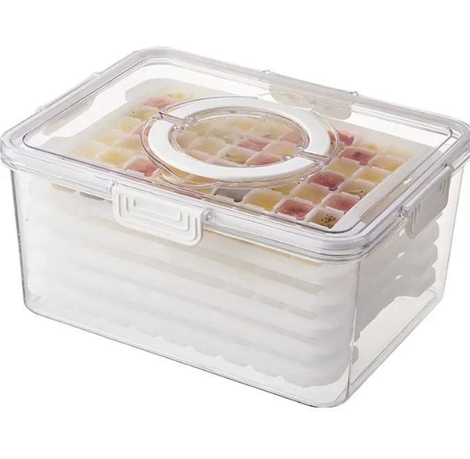 PET versiegelte Eisbox mit Eiswürfelform gefrorener Eisblockform und Deckel