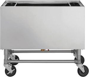 Cubo de hielo portátil de acero inoxidable de 36x18 pulgadas con portabotellas 32L-014 para hoteles y restaurantes - Product Image 2