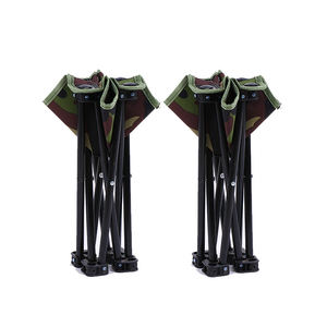 เก้าอี้แคมป์ปิ้งพับได้ทำจากเหล็กน้ำหนักเบา,เก้าอี้ตกปลาลายพรางสำหรับแคมป์ปิ้งชายหาด - Product Image 5