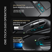 Souris de bureau ergonomique de haute qualité à grande vitesse, 8000 DPI, mode Thr, avec logiciel de pilote, souris sans fil silencieuse
