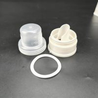 Bouchon de tasse à mesurer en plastique anti-fuite à visser directement de l'usine pour flacon de détergent liquide ou d'adoucissant (sérigraphie)