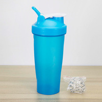 Bouteille shaker pour protéines, anti-fuite, sans BPA, avec boule mélangeuse pour les shakes protéinés, les smoothies et les séances d'entraînement