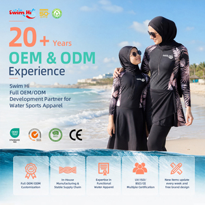 <span class=keywords><strong>Costume</strong></span> <span class=keywords><strong>da</strong></span> <span class=keywords><strong>Bagno</strong></span> <span class=keywords><strong>Musulmano</strong></span> ODM per Donne con Logo Personalizzato, Maniche Lunghe, Copertura Totale, 2 Pezzi, Burkini Modesto - Product Image 6