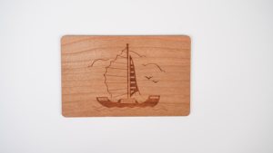 Carte de membre en bois, solutions RFID NTAG215 13,56 MHz, carte VIP de golf - Product Image 6