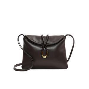 Bolso de Mano de Cuero Genuino a la Moda, Bolso Bandolera de Cuerda Tejida, Bolso de Mujer con Doble Bolsillo, Bolso Mensajero - Product Image 6