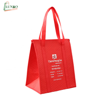 Sac isotherme personnalisé en non-tissé avec fermeture éclair, écologique, imperméable, plusieurs tailles (jusqu'à 30L), réutilisable pour les aliments