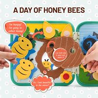 Animal de ferme vert Montessori livre silencieux jeu sensoriel voyage feutre livre pour garçons et filles motricité fine jouets éducatifs