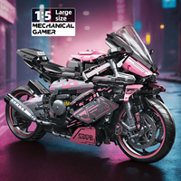 Precio de Fábrica, Edición Rosa 88819, Modelo de Motocicleta para Armar a Escala 1:5, Juego de Bloques de Construcción con 2066 Piezas, Regalo para Niños