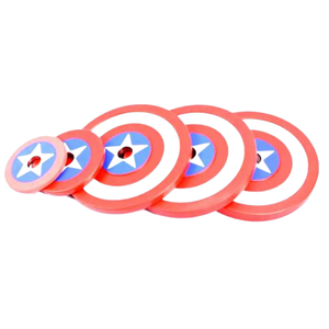 Discos de Pesas de Goma para Gimnasio, Diseño Capitán América, Ecológicos, Inodoros, Resistentes al Desgaste, Uso Comercial - Product Image 1