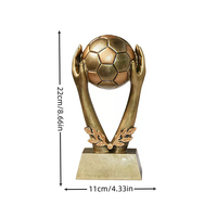 Trophées de football en résine personnalisés avec logo, tendance couleur et taille, pour souvenirs, sculpture, trophée de champion - Vente en gros
