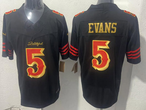 Vente en gros de maillots de football américain de qualité supérieure AAAAA pour hommes San Francisco 13 Purdy 23 McCaffrey 5 Evans 85 Kittle - Product Image 4