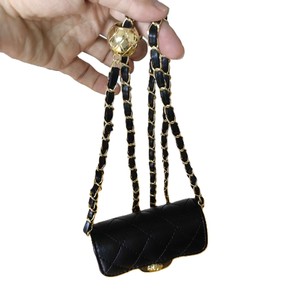 Borsa a Tracolla Mini in <span class=keywords><strong>Vera</strong></span> <span class=keywords><strong>Pelle</strong></span> per <span class=keywords><strong>Donna</strong></span>, <span class=keywords><strong>Portafoglio</strong></span> Designer con Catena, Elegante Borsetta Femminile, Piccola Borsa a Mano per Donne - Product Image 2