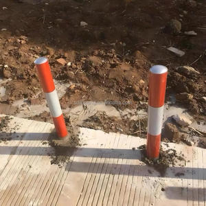 عمود تحديد المسار من الفولاذ المجلفن مضاد للتصادم، حاجز ثابت لمواقف السيارات في مراكز التسوق عالي الانعكاس - Product Image 4