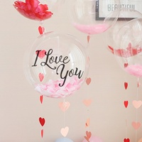 Autocollants promotionnels personnalisés en gros Nicro, autocollants adhésifs DIY, ballon transparent Bobo pour décoration d'anniversaire, fournitures pour fête de mariage
