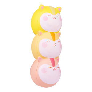 Cute Animal Cartoon Three-Head Hamster Pu Slow <b>Rebound</b> Toy Fidget Toy For Kids 2 To 4 Years Unisex - Product Image 3