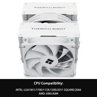 Thermalright Peerless Assassin 140 Blanc CPU Cooler 6 tuyaux de chaleur Double ventilateurs PWM Double tours pour AM5 / AM4