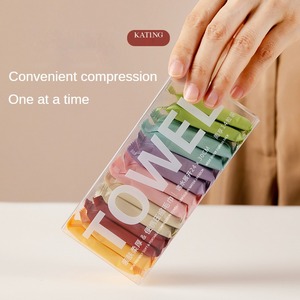 Serviette extensible jetable en coton portable Super Compact Magic Face Serviette douce compressée pour le restaurant Trip Facial - Product Image 4