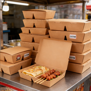 Caja de Sushi Plegable Personalizada para Llevar, Contenedor Desechable para Alimentos con Divisores, Ecológico, OEM, ODM - Product Image 5