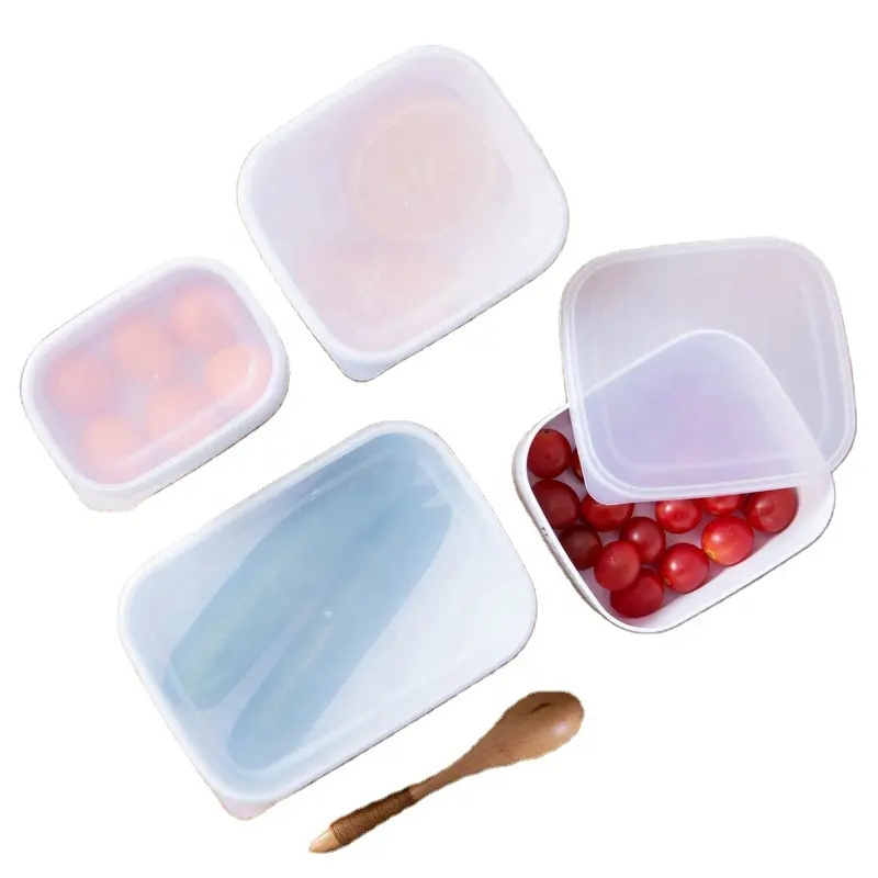 900ML giappone cibo Crisper forno a microonde frigorifero in plastica scatola di immagazzinaggio scatola di pranzo rettangolare frutta Crisper scatola di pranzo importata