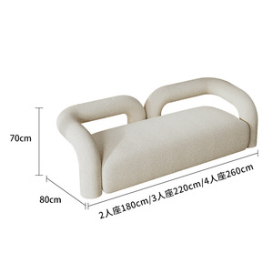 Silla de Espera Moderna Curva de Tela, Ovalada, Cómoda, para Uso Comercial - Product Image 5