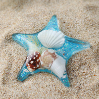 Souvenirs de voyage créatifs coquillage étoile de mer aimant de réfrigérateur cadeau océan artisanat 3D hippocampe tortue aimants de réfrigérateur
