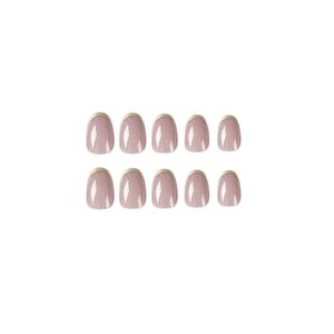 <span class=keywords><strong>Faux</strong></span> ongles courts en résine rose pailletée à presser pour les doigts, avec sequins découpés - Product Image 5