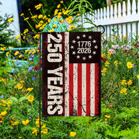 Nouveau drapeau de jardin carré décoratif extérieur 2026, commémorant le 250e anniversaire de la fondation des États-Unis, écologique