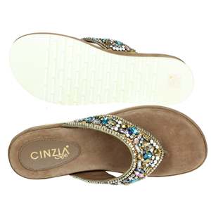 Sandalias de Plataforma Cinzia Soft Donna Infradito Taupe para Mujer, con Tacón - Product Image 6