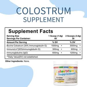 Bubuk Kolostrum Sapi <span class=keywords><strong>Label</strong></span> Pribadi OEM, Suplemen Kolostrum Organik, Bubuk Kolostrum Sapi Grosir - Product Image 2