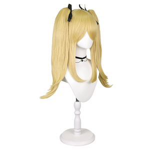 Kakegurui Saotome Yari Anime personnage Cosplay longue perruque lumière dorée Double queue de cheval avec tigre bouche Clip accessoire - Product Image 2