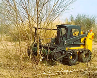 Tractor de rueda agrícola de 100HP, trituradora de 3 puntos, máquina pionera en el bosque, trituradora de cepillo para Tractor, trituradora forestal PTO