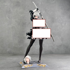 Statua Modello Action Figure di Alta Qualità 33cm Sexy NieR <span class=keywords><strong>Automata</strong></span> 2B Angel Game Goddess con Doppia Testa Scultura Ingrosso - Product Image 2
