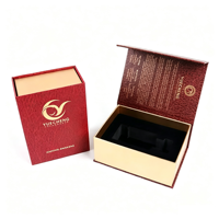 Boîte de papier d'emballage de cadeau de parfum de luxe Boîte à bijoux en carton de montre de luxe rigide impression en relief de logo personnalisé pour les cosmétiques à l'huile