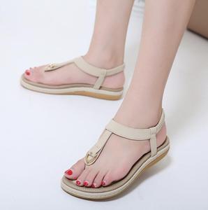 Sandalias 2020 para Mujer, Negras, Planas, Talla Grande, Sandalias <span class=keywords><strong>Romanas</strong></span> de Playa para Dama - Product Image 2