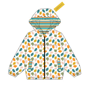 Giacca KERUI per Ragazze, Cappotto Lungo Casual con Stampa Floreale, Cappuccio e Chiusura a Zip, Impermeabile, per Autunno, Primavera e Inverno - Product Image 6