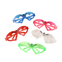Lunettes LED Lumineuses en Forme de Cœur à Cadre Plastique, Nouveauté Tendance, Accessoires de Sécurité pour Fêtes, Lumière Froide, Prix Usine