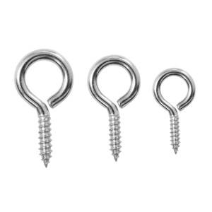 Selbst schneidende Ösen hakens ch rauben aus Edelstahl mit rundem Rings ch rauben - Product Image 2