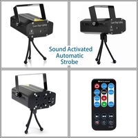 Mini projecteur laser 5W télécommandé pour discothèque, fête, DJ, effet de scène, éclairage décoratif pour la maison et les clubs