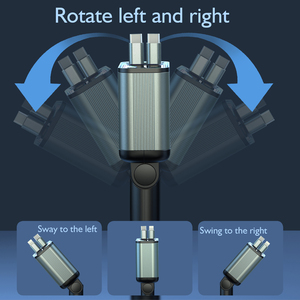 ที่ชาร์จในรถยนต์แบบเร็ว 4-in-1 กำลังไฟ 120W รุ่นใหม่ พร้อมสายชาร์จแบบยืดหดได้ รองรับ PD Charge และ QC3.0 สำหรับโทรศัพท์มือถือ แรงดันไฟฟ้า 12-24V ช่องชาร์จ 4-in-1 - Product Image 6