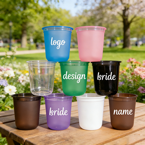 Bicchieri per Matrimonio in Plastica Rigida, Bicchieri per Matrimonio <span class=keywords><strong>con</strong></span> Logo, Bicchieri da Caffè Usa e Getta <span class=keywords><strong>con</strong></span> Coperchi, Stampa Personalizzata <span class=keywords><strong>con</strong></span> <span class=keywords><strong>Nome</strong></span> e Data per Feste di Matrimonio 350ml - Product Image 1