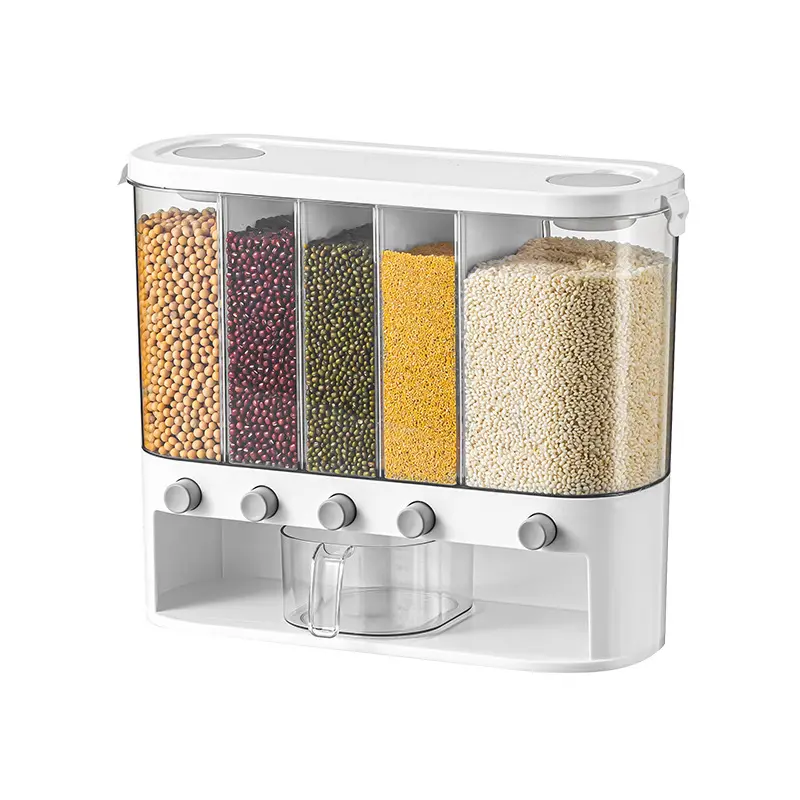 Top Food Storage Box Plastic cereal Dispenser Storage Box Kitchen Food Grain Rice Container