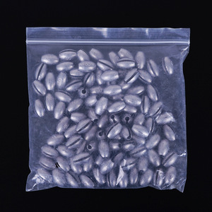 Plomb de pêche japonais à cœur ouvert, ovale, 2g-40g, en plomb électrolytique haute densité pour la pêche en mer et la pêche sur roche - Product Image 2