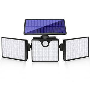 <span class=keywords><strong>Applique</strong></span> murale solaire de cour à 3 têtes, étanche, 266 LED, lumière élevée, pour garage, jardin et patio. - Product Image 1