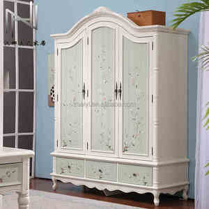 <span class=keywords><strong>Armario</strong></span> de madera para dormitorio de Casa Vintage de lujo ligero fácil de abrir la puerta con <span class=keywords><strong>armario</strong></span> de almacenamiento de cajón - Product Image 2