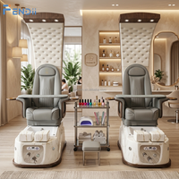 Fauteuil de pédicure ergonomique inclinable moderne 2026 avec massage et brume pour salon de manucure