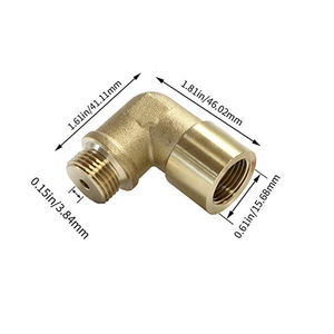 Raccord coudé d'échappement en laiton M18x1.5 à 90 degrés avec joint en cuivre, pièce de modification d'échappement automobile - Product Image 3