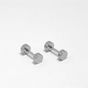 Boucles d'oreilles en acier inoxydable avec boule et disque 16G pour usage quotidien, accessoires de piercing unisexe - Product Image 3