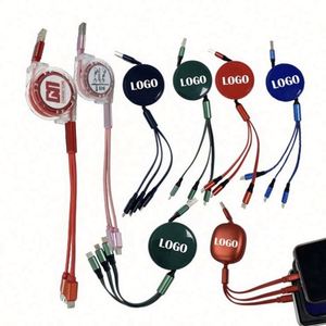 Cable de Carga Rápida Retráctil Universal con Logotipo Personalizado, Cable de Carga USB de 1M 2M - Product Image 1