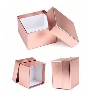 Boîte rigide en or rose personnalisée, boîte cadeau de luxe pour bracelet femme, bijoux de mode - Product Image 2
